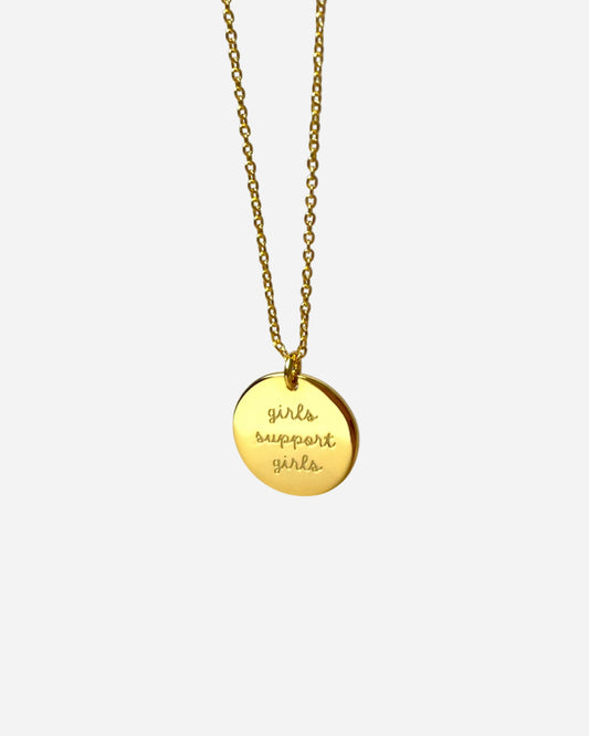 Coin necklace - Girls support girls